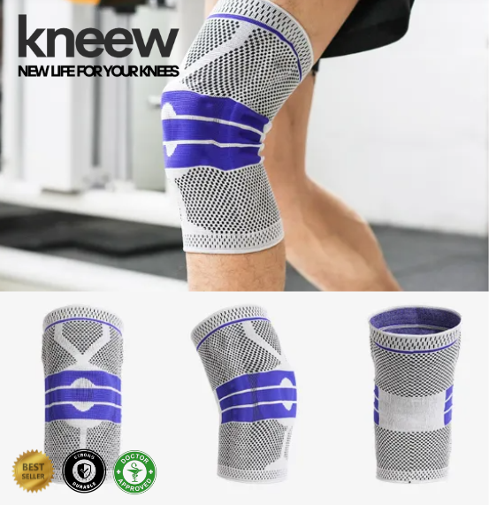 KNEEW™  Rodillera de compresión con almohadilla de gel y estabilizadores laterales - Alivio 360