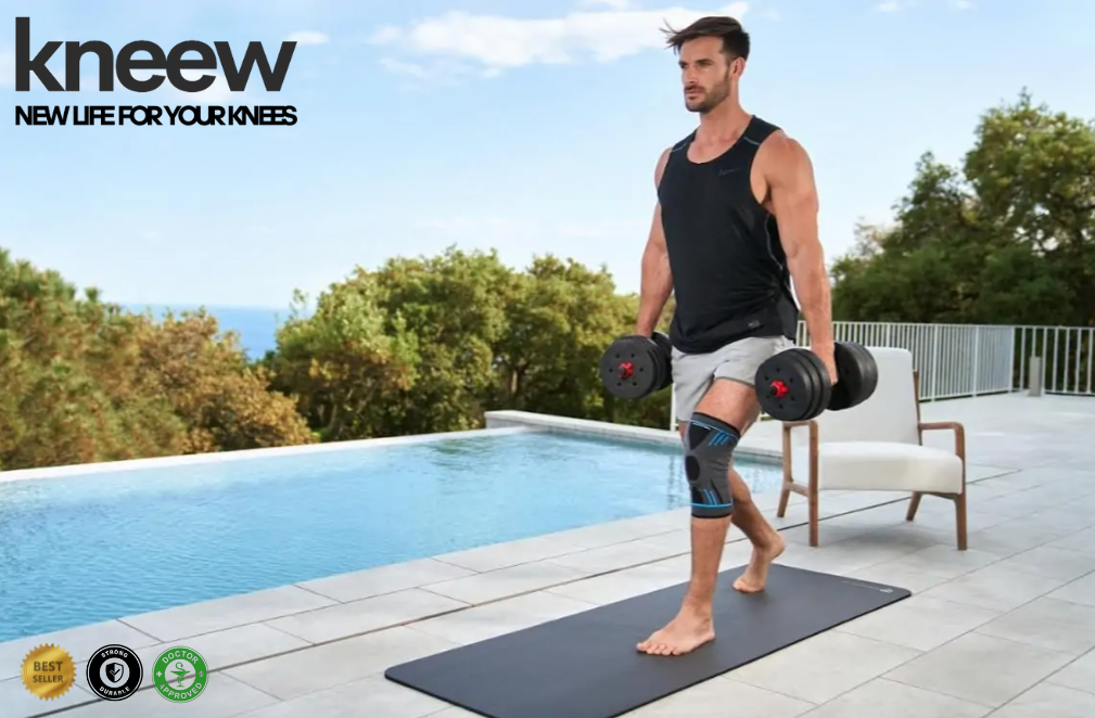 KNEEW™  Rodillera de compresión con almohadilla de gel y estabilizadores laterales - Alivio 360