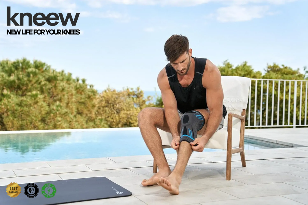 KNEEW™  Rodillera de compresión con almohadilla de gel y estabilizadores laterales - Alivio 360