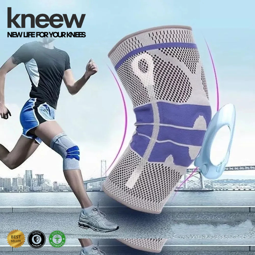 KNEEW™  Rodillera de compresión con almohadilla de gel y estabilizadores laterales - Alivio 360